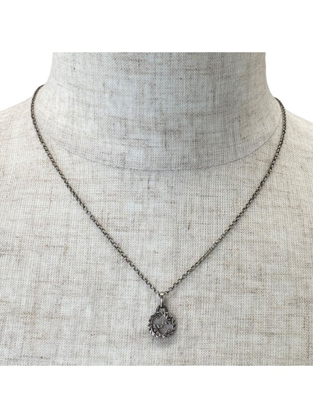 Gucci Arabesque Interlocking Necklace Pendant GG Logo Star Ring Silver Classic - Picture 11 of 11